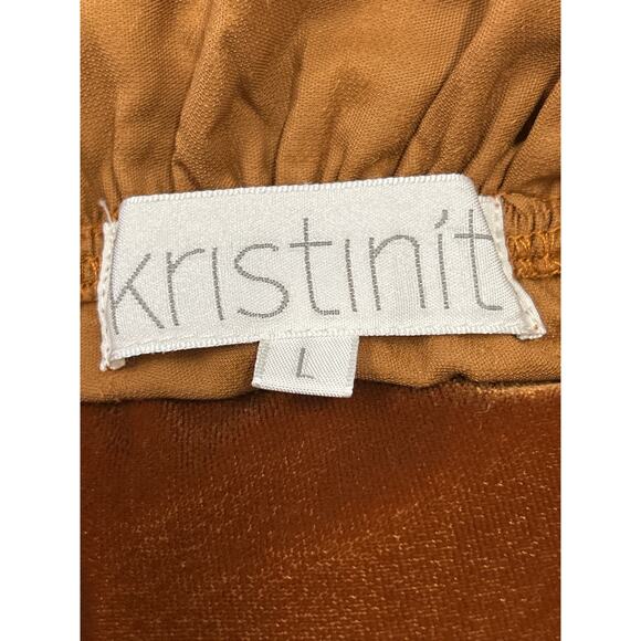 Anthropologie Kristinit Velvet Jumpsuit Rust
Orange Brown Copper Ruffle Halter L - Picture 10 of 12